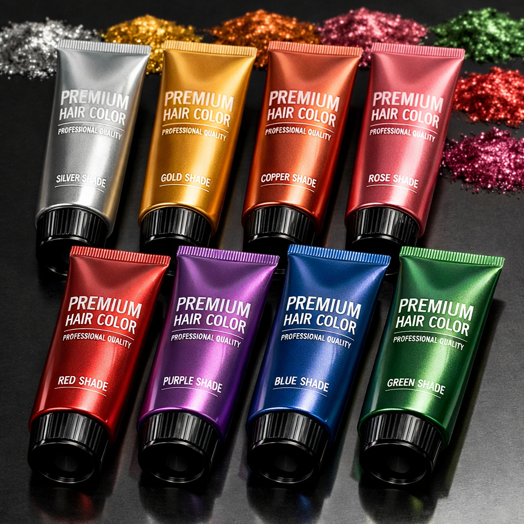 Premium hair color dye tubes for salons